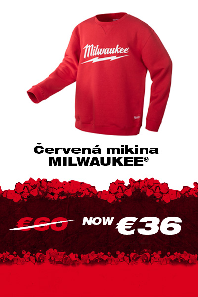 Červená mikina MILWAUKEE<sup>®</sup>