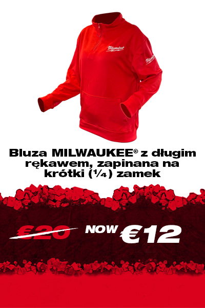 Bluza MILWAUKEE® z długim rękawem, zapinana na krótki (¼) zamek